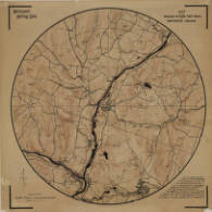 Map of the region within five miles of Dartmouth College. Bedrock geology.