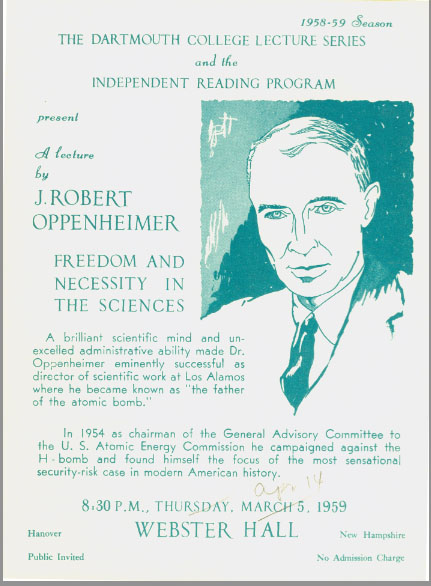 Oppenheimer lecture poster