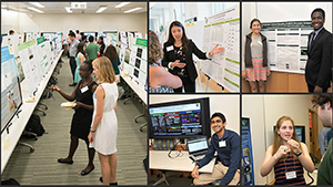 photo of students at poster session