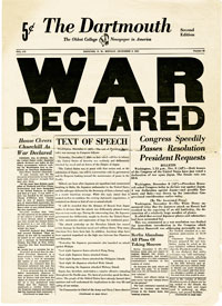 The Dartmouth, "War Declared"