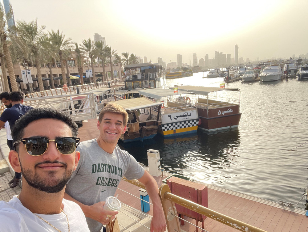 Students on a boat in Kuwait.