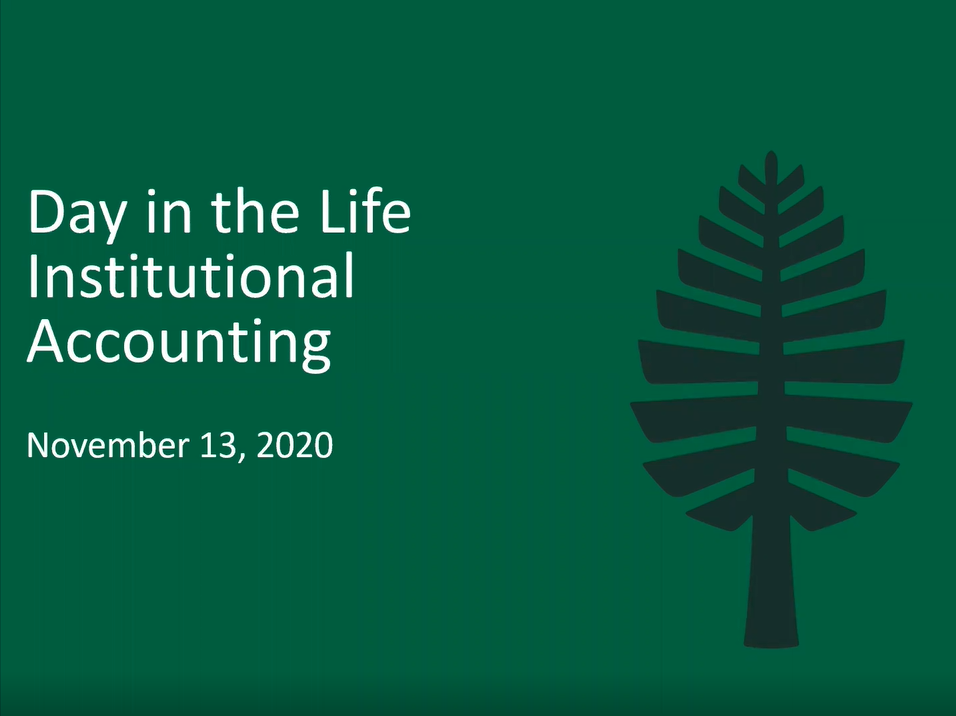 Day in the Life of Institutional Accounting & Accounts Payable