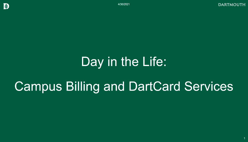 Campus Bill & DartCard Services Video