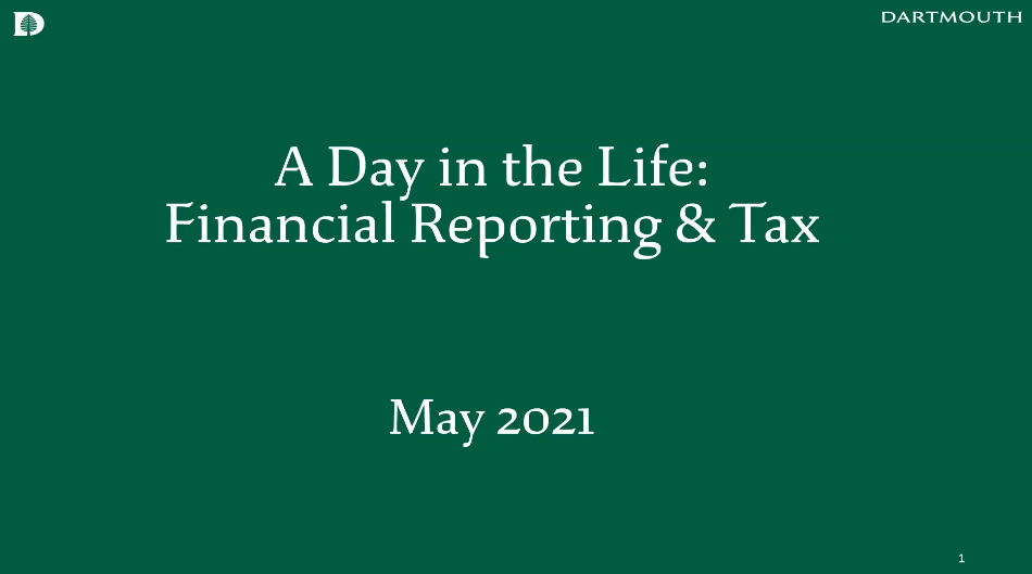 Day in the Life of Financial Reporting
