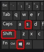 Windows Keyboard: Click Windows+Shift+S