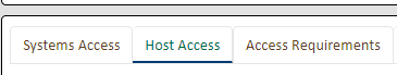 Host System Access tab
