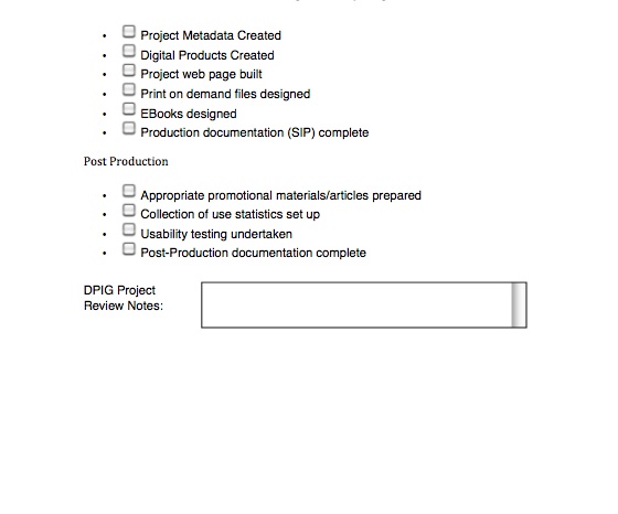 Project Management Worksheet (Appendix VI), continued