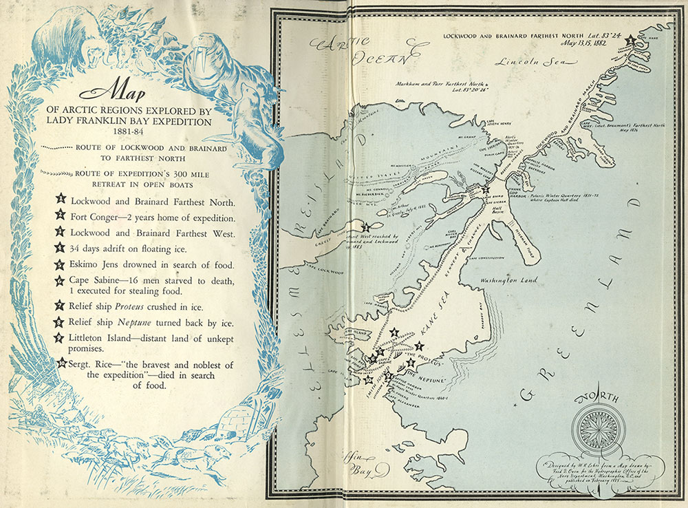 Six Came Back endpapers map