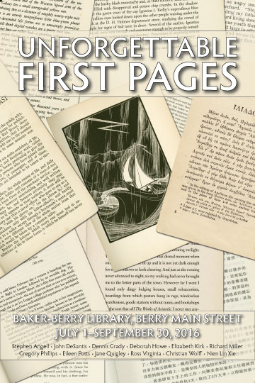 Unforgettable First Pages exhibit poster