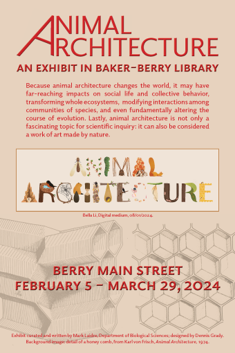 exhibit poster for Animal Architecture