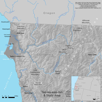 Location area of the Taa-laa-waa-dvn Peoples
