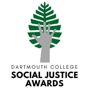 Dartmouth pine logo with gray hand in front