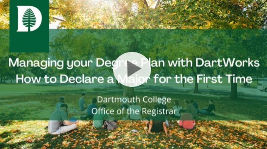 Managing your Degree Plan with DartWorks Video