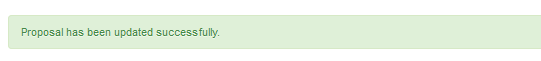 Proposal Updated Successfully