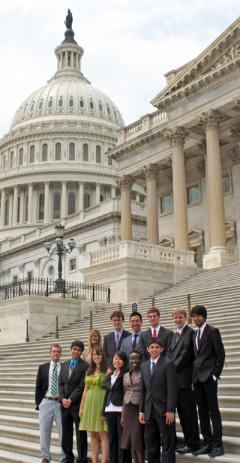 CST Students on Capitol Hill Steps in June 2011