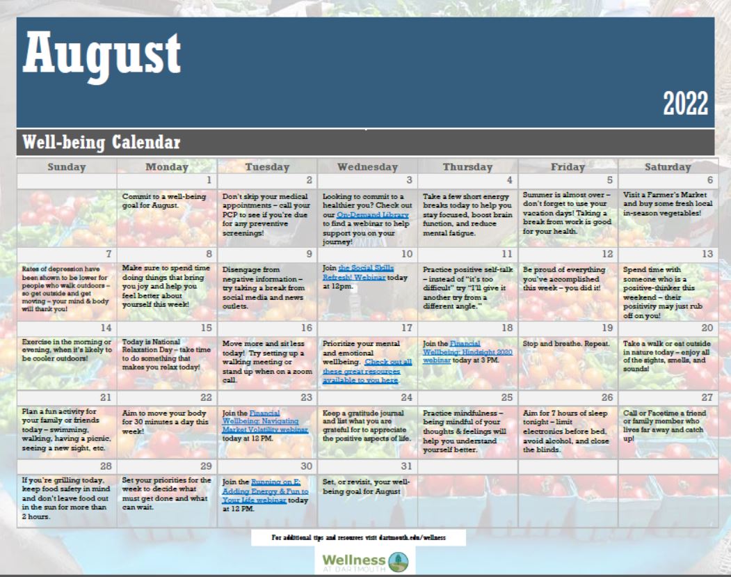 aug22 wellbeing calendar