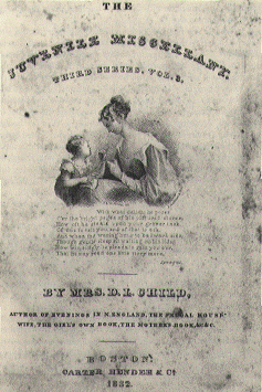 Title page of Child's The Juvenile Miscellany