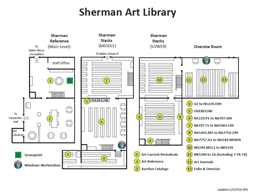 Sherman Art Library Floor Plan