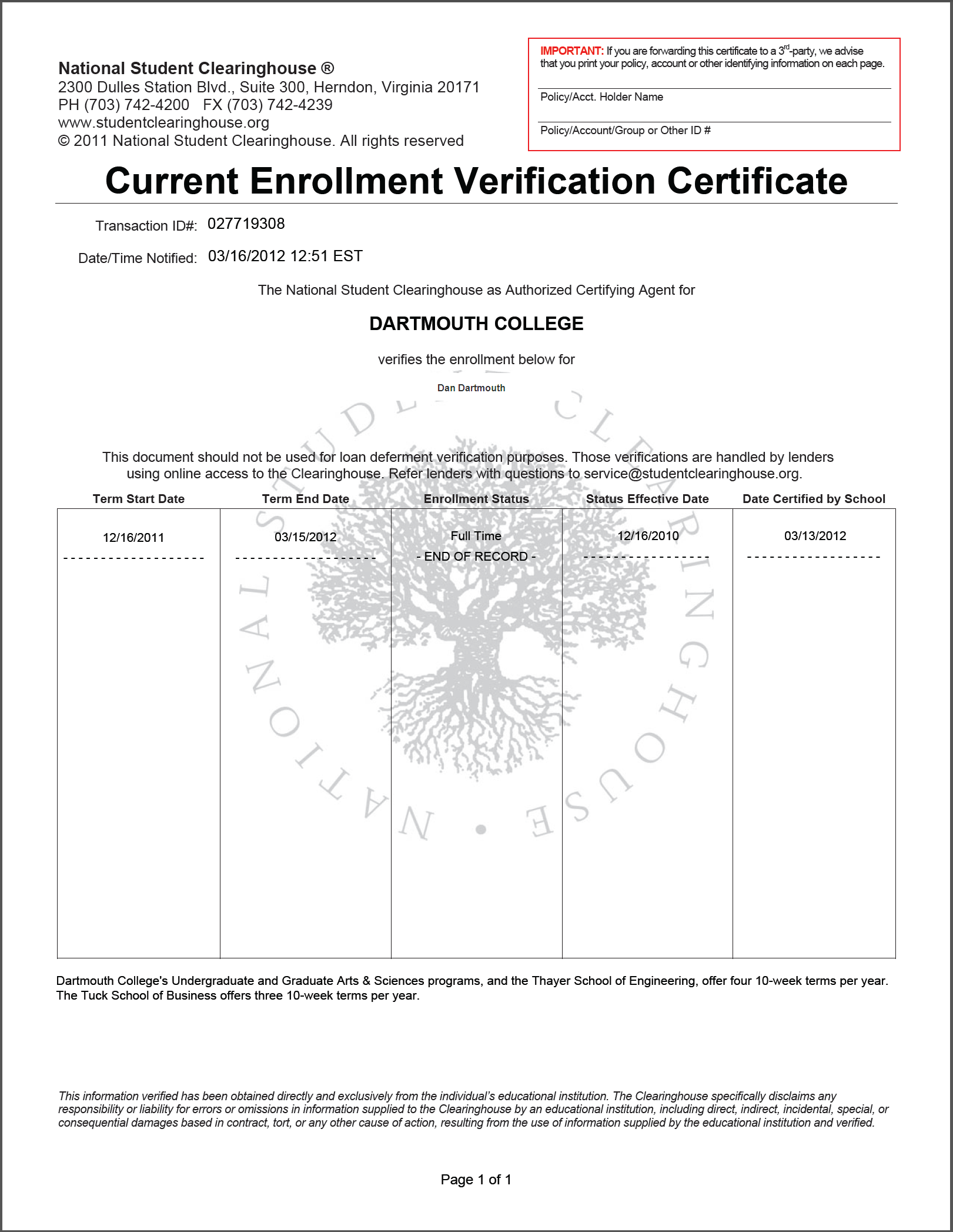 enrollment-verification