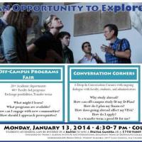 Off-Campus Academic Programs Fair with Presentations and Conversation Corners