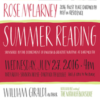 Poetry and Memoir Reading with Rose McLarney and William Giraldi