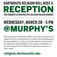 RECEPTION FOR CURRENT & PROSPECTIVE RELIGION MAJOR/MINORS