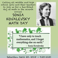 Sonia Kovalevsky Math Day for girls - April 28, 201