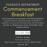 Classics Department Commencement Breakfast