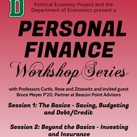 Personal Finance Workshop Series--May 1 and 8, 1-3 pm!