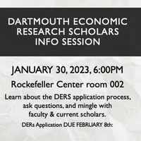 Dartmouth Economic Research Scholars Info Session
