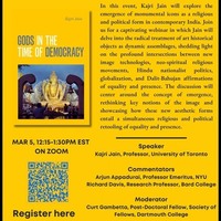 CANCELED - Conversations on South Asia: Gods in the Time of Democracy 