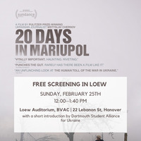 Free Screening of the Academy Awards Nominee "20 Days in Mariupol" 