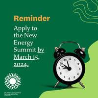 New Energy Summer Summit Application Deadline