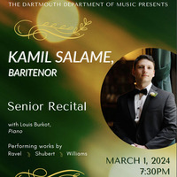 Senior Recital: Kamil Salame '24, baritenor