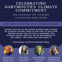Celebrating Dartmouth's Climate Commitment: An Evening of Coming Together & Hope