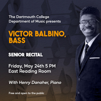 Senior Recital: Victor Balbino '24, bass