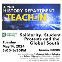 Solidarity, Student Protest and the Global South: A History Department TEACH-IN