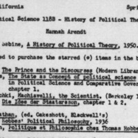 Arendt's Pedagogy: How Berkeley Remade the Political Theorist in 1955