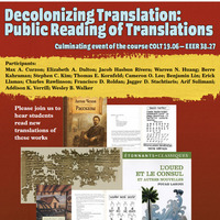 Decolonizing Translation: Public Reading of Translations